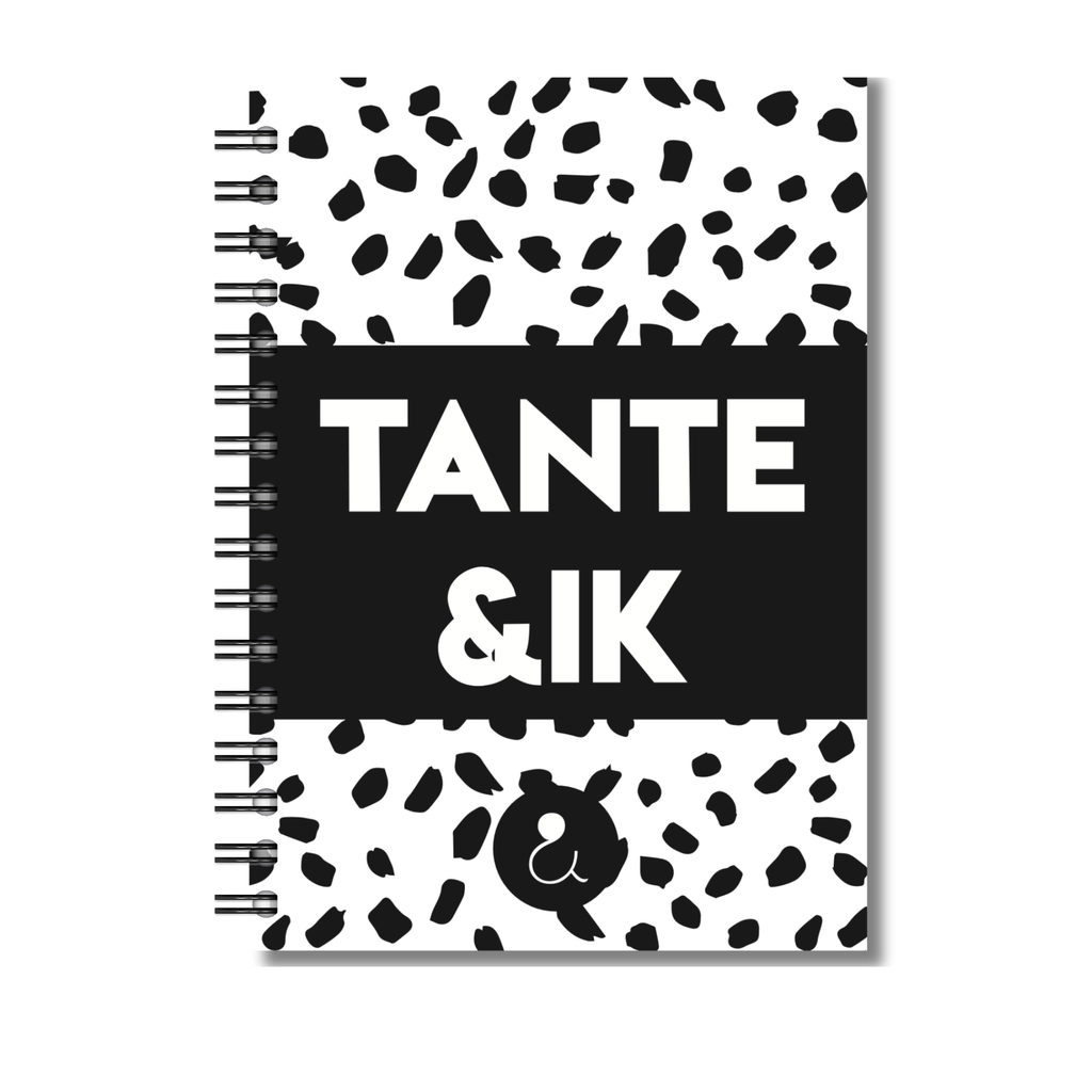Invulboek Tante & Ik | Herinneringenboek Tante & Nichtje | Dots Zwart