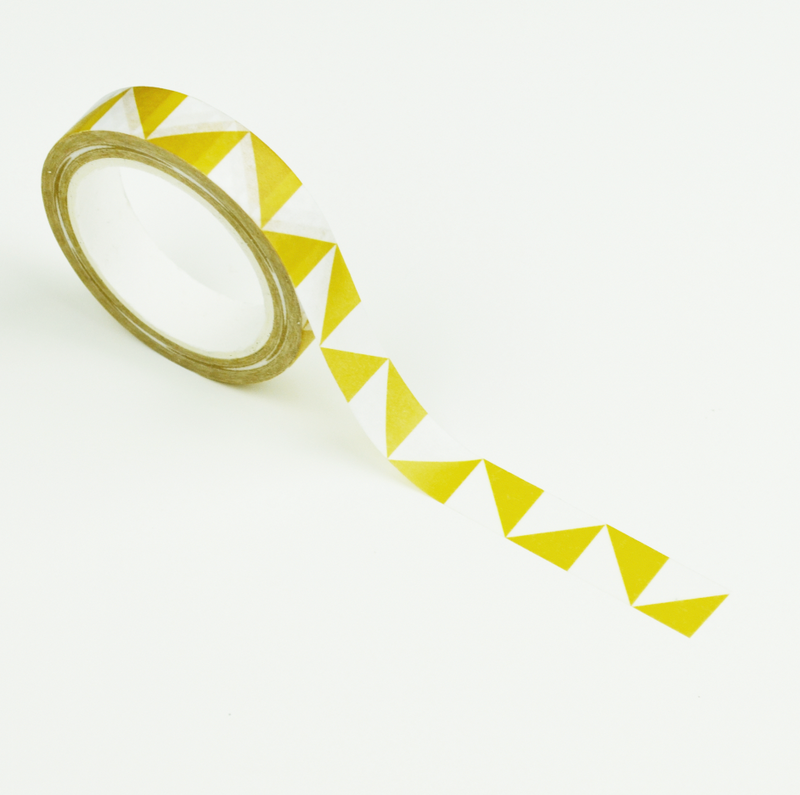 Ruban adhésif Washi | Triangles jaunes